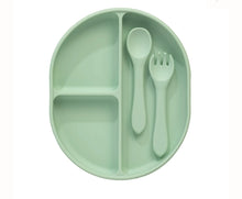 Load image into Gallery viewer, Living Textiles - Feeding set - Dusty Blue