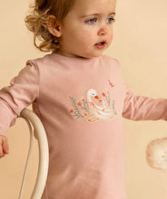Load image into Gallery viewer, Bebe/Fox & Finch - Emmy Ducks & Flowers Long Sleeve Tee - Dusty Rose