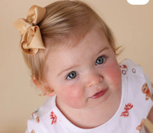 Load image into Gallery viewer, Snuggle Hunny - Christmas Hair Clips - Red Bow , Gold Bow or Red Piggy Tail Clips