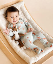 Load image into Gallery viewer, Bebe/Fox & Finch - Mr Fox Organic Long Sleeve Zipsuit - Mr Fox Print