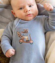 Load image into Gallery viewer, Bebe/Fox & Finch - Alvin Velour Zip Romper - Dusky Blue