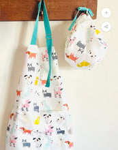 Load image into Gallery viewer, Munchi Cooking Apron/Hat- Flowers, Dogs or Trucks