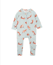 Load image into Gallery viewer, Bebe/Fox & Finch - Mr Fox Organic Long Sleeve Zipsuit - Mr Fox Print