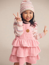 Load image into Gallery viewer, Huxbaby - Blush Cord Tiered overall Dress