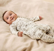 Load image into Gallery viewer, Wilson & Frenchy - Long Sleeve Organic Cotton Zipsuit - Foxglove or Wolly Whales