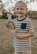 Load image into Gallery viewer, Milky - Mini Stripe Pocket Tee