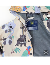 Load image into Gallery viewer, Korango Raincoats- Spring Rainbow, Aussie Animal (Beige) or Strawberries/Sprinkles or On the Farm