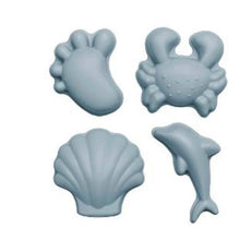 Load image into Gallery viewer, Scrunch Bucket/ Spade SET - Duck egg blue - comes with spade & a set of  4 moulds
