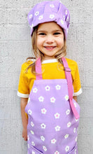 Load image into Gallery viewer, Munchi Cooking Apron/Hat- Flowers, Dogs or Trucks