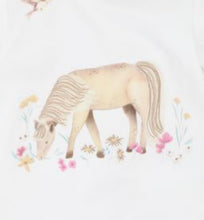 Load image into Gallery viewer, Bebe/Fox & Finch - Winnie Pony Organic Long Sleeve Tee - Cream