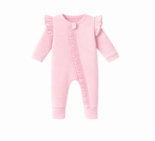 Load image into Gallery viewer, Confetti Kidz - Candy Pink Pointelle Zipsuit