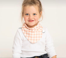 Load image into Gallery viewer, All4 Ella - Bandana Bibs - Pink Petals, Rainbow Dreams,Bright Floral,Gingham Strawberry,Lilac Rainbows,