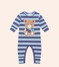 Load image into Gallery viewer, Huxbaby - College Hux Blue stripe Romper - Blue