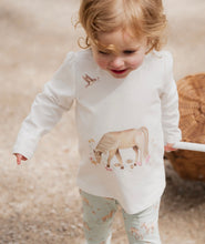 Load image into Gallery viewer, Bebe/Fox & Finch - Winnie Pony Organic Long Sleeve Tee - Cream