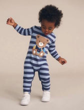 Load image into Gallery viewer, Huxbaby - College Hux Blue stripe Romper - Blue