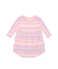 Load image into Gallery viewer, Huxbaby - Emoji Rainbow Long Sleeve Swirl Dress - Multi