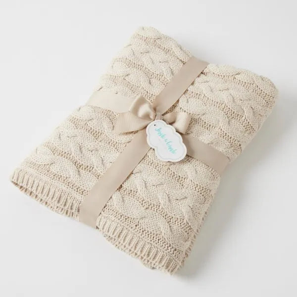 Jiggle & Giggle Aurora baby Blanket - Oatmeal or Biscuit