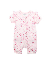 Load image into Gallery viewer, Bebe- Sadie Ditsy Short Sleeve Zip Romper