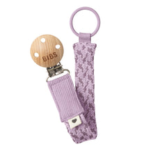 Load image into Gallery viewer, Bibs - Pacifier clip - Violet sky/Mauve