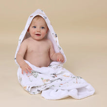 Load image into Gallery viewer, Snuggle Hunny Hooded Towel - Alice's Tea Party, Dog Park or Koala