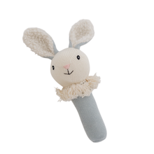 Load image into Gallery viewer, Emotion Kids - Nibbles Bunny Knitted Rattle - Dusty Blue or Sage