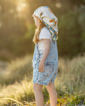 Load image into Gallery viewer, Fox & Finch/Bebe - Grow Wild Flower Applique Overall - Light Blue Denim