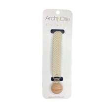 Load image into Gallery viewer, Arch n Ollie Herringbone Dummy Clip - Navy or Cream