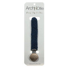Load image into Gallery viewer, Arch n Ollie Herringbone Dummy Clip - Navy or Cream