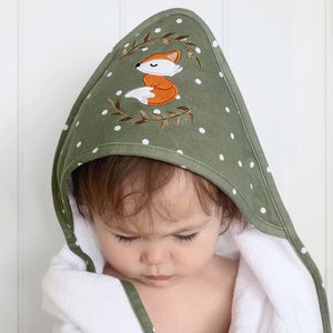 Living Textiles - Hooded Towel - Sophia's Garden or Forest Retreat