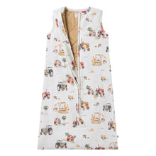 Load image into Gallery viewer, Snuggle Hunny Organi Cotton Sleeping Bags - 2.5 or 1.0 TOG RATED - Diggers/Tractors/Dragons / Rosebud or Butterfly