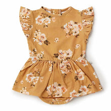 Load image into Gallery viewer, Snuggle Hunny Organic Dress - Alice's Tea Party, or Golden Flower