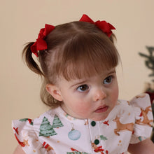 Load image into Gallery viewer, Snuggle Hunny - Christmas Hair Clips - , Gold Bow clip
