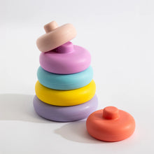 Load image into Gallery viewer, Living Textiles - Silicone Toy - Stacking Tower - Sorbet or Multi