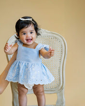 Load image into Gallery viewer, Bebe - Zara Embroidered Overlay Dress - Sky Blue