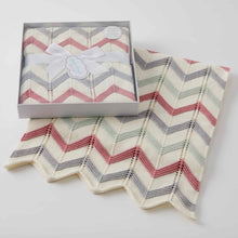 Load image into Gallery viewer, Pilbeam/Jiggle &amp; Giggle Zig Zag Blanket - Blush or Brick - Boxed
