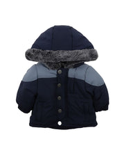 Load image into Gallery viewer, Bebe - Blair - Hooded Puffa Jacket - Navy Multi