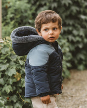 Load image into Gallery viewer, Bebe - Blair - Hooded Puffa Jacket - Navy Multi