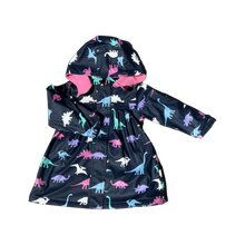 Load image into Gallery viewer, Korango Girl Dinosaurs Colour Changing Raincoat - Navy