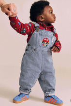Load image into Gallery viewer, Hux Baby - Car Denim Stripe Overalls
