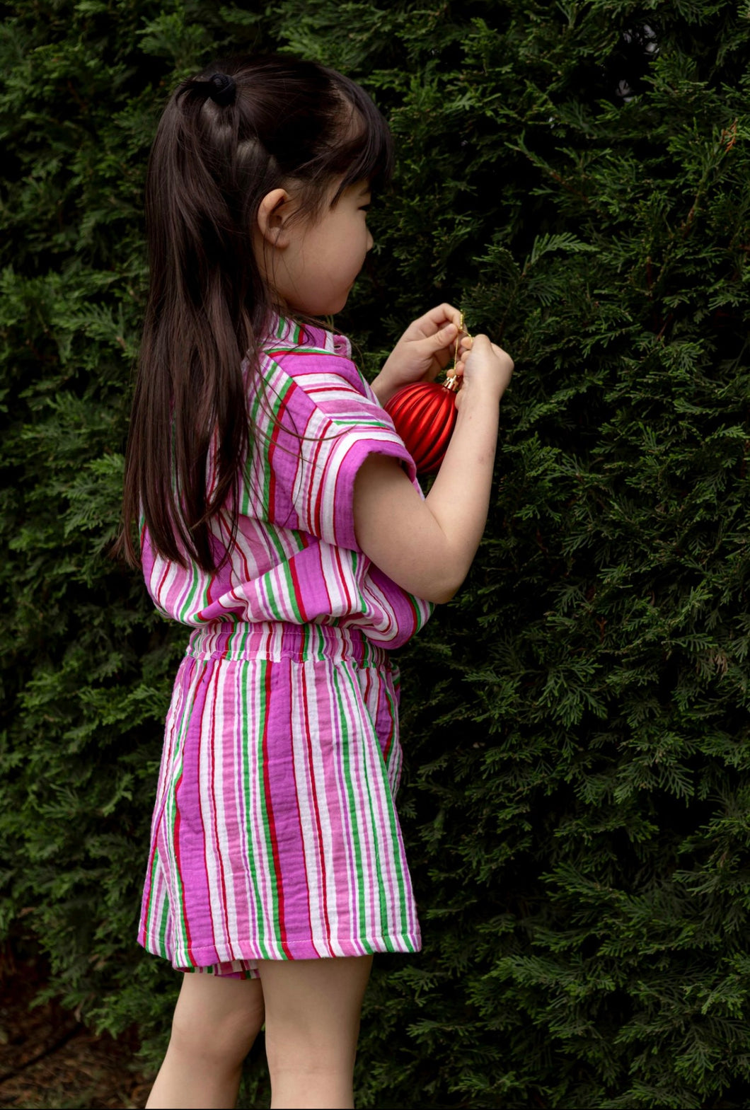 Milky - Crinkle stripe shirt