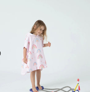 LESIMO - Sand Free Kids Hooded Towel - Surf, Sunshine, Sailor or Rainbow