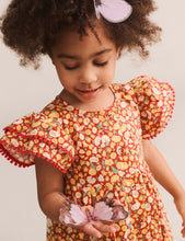Load image into Gallery viewer, Hux Baby - Nautical Floral tiered Dress - Red Multi
