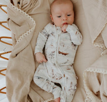 Load image into Gallery viewer, Confetti Kidz -  Bamboo Zipsuit  - Aviator Teddy, Magic Ocean, Lilac Butterflies, Pawfect Pals
