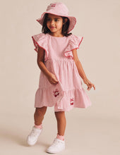 Load image into Gallery viewer, Hux Baby - Cherry Pie stripe Dress - Cherry/almond milk
