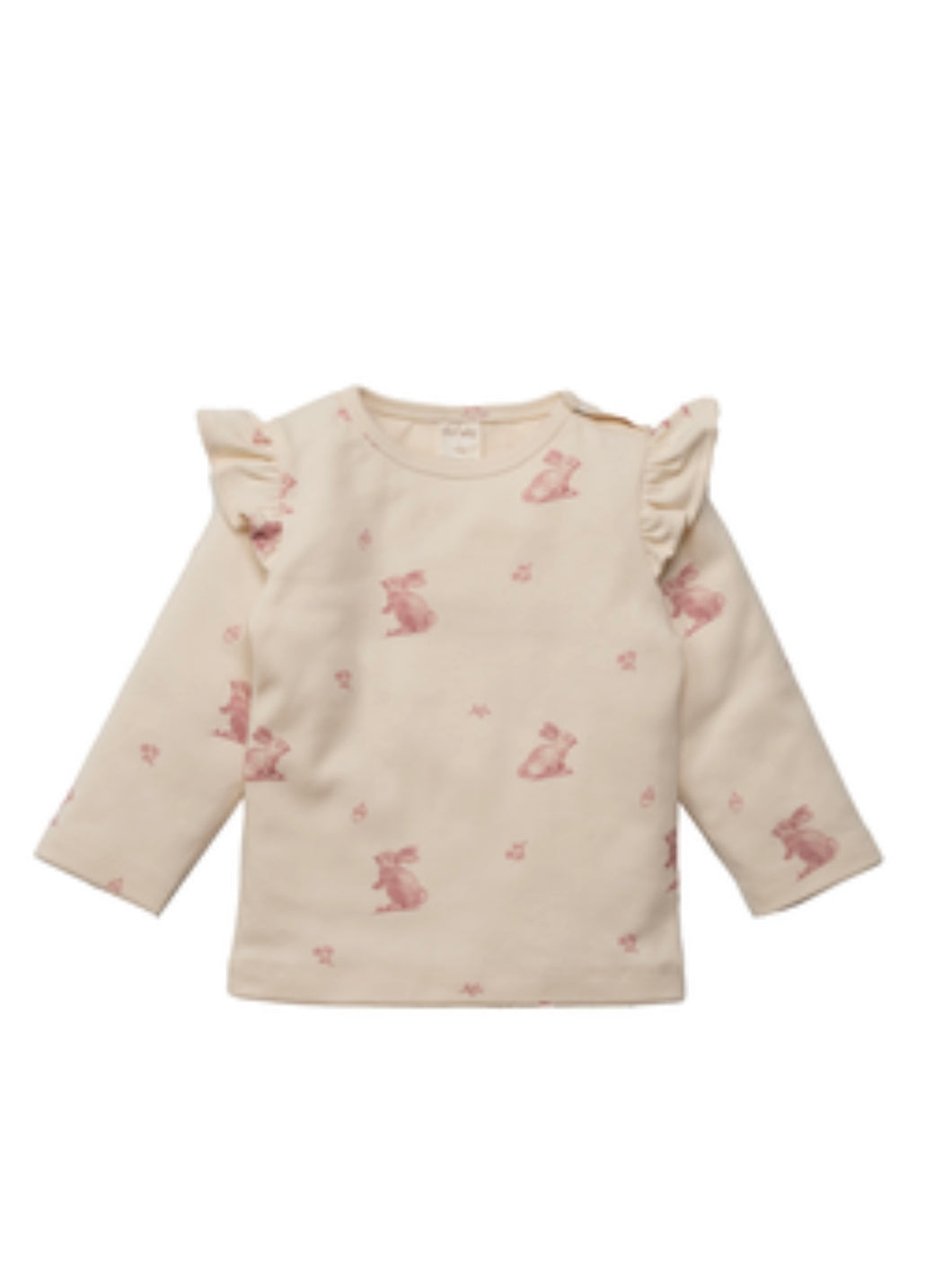 Tiny Twig - Interlock Cap Long Sleeve Tee - Rose Bunnies