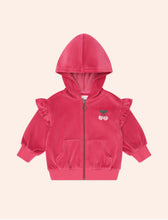Load image into Gallery viewer, Hux Baby - Very Cherry Velour Zip up Hoodie or Trackpant - Cherry
