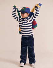 Load image into Gallery viewer, Hux Baby - Varsity Hux Polo - Navy/Almond Milk
