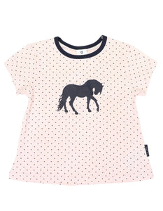 Korango- Horse Print Swing Top Pink