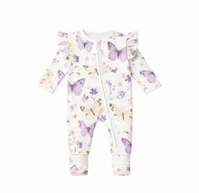 Load image into Gallery viewer, Confetti Kidz -  Bamboo Zipsuit  - Aviator Teddy, Magic Ocean, Lilac Butterflies, Pawfect Pals
