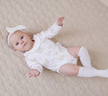 Load image into Gallery viewer, Aster &amp; Oak Whimsy Woods Ruffle Onesie - White
